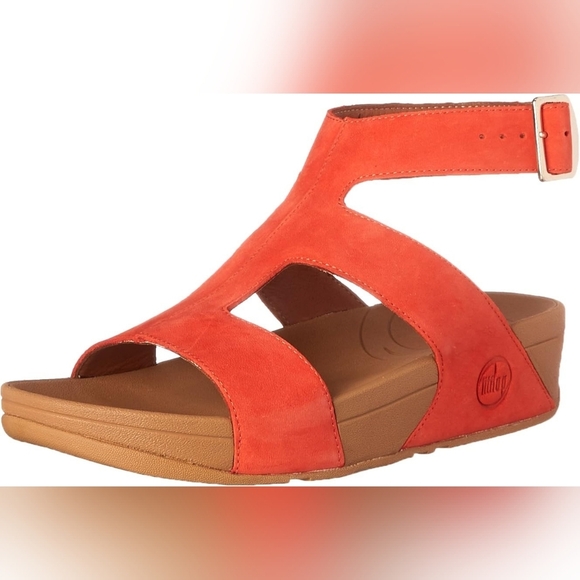 Vionic Shoes - Vionic ARENA Gladiator Women's Vibrant Orange Flame Suede Sandals Sz 8 SH444